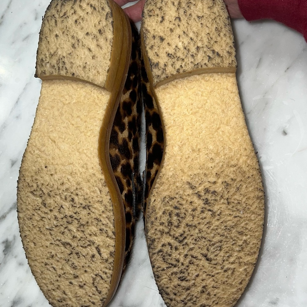 Longchamp Calf Hair Animal Print Penny Loafer size 38 Le Pliage Women - Picture 7 of 11